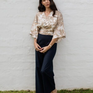 Wide Leg Pants - Navy