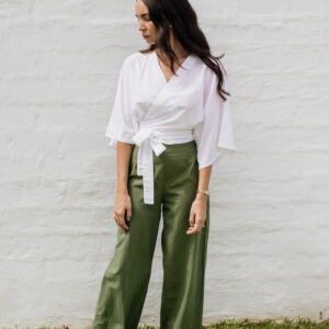 Wide Leg Pants - Olive