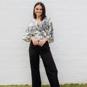 Kimono Blouse - Jungle Ink