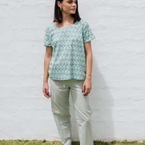Sage Serenity Short Sleeve Sleep Set (long pants)