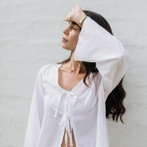 Tie front Blouse - Crisp White